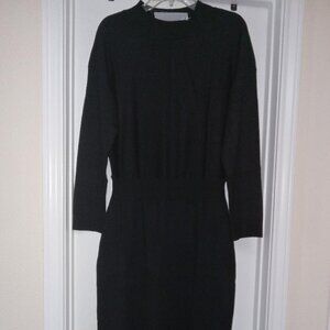 Mirol Mock Neck Sweater Dress Black Medium